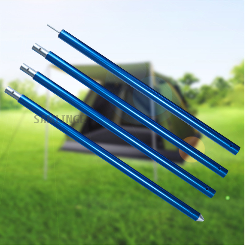  Sky Blue Anodized 4-Section Aluminum Canopy Pole